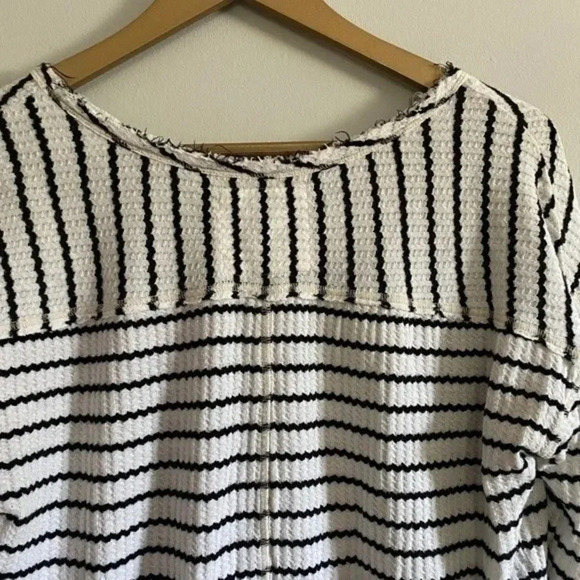 Free People Black and White Peplum Top - Picture 11 of 15